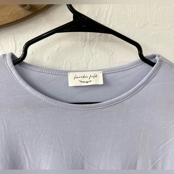 Anthropologie Purple Lavender Field Ruffle Tiered Short Sleeve Top Small - Picture 4 of 5